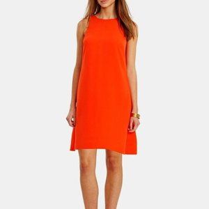LRL Ralph Lauren women's 10 bright orange ABY crepe a-line spring summer dress